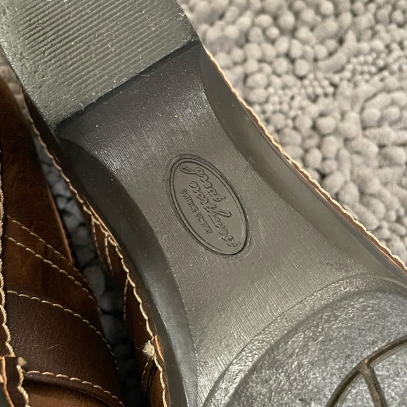 Women’s Brown Leather Buckle Shoes - Picture 6 of 6